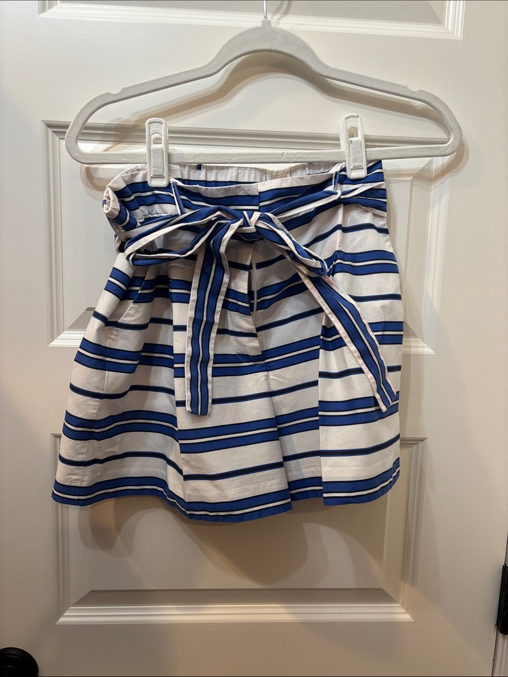 Striped Paperbag Waist shorts with Tie